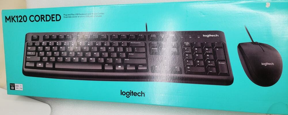 Logitech MK120 Corded Keyboard and Mouse Combo